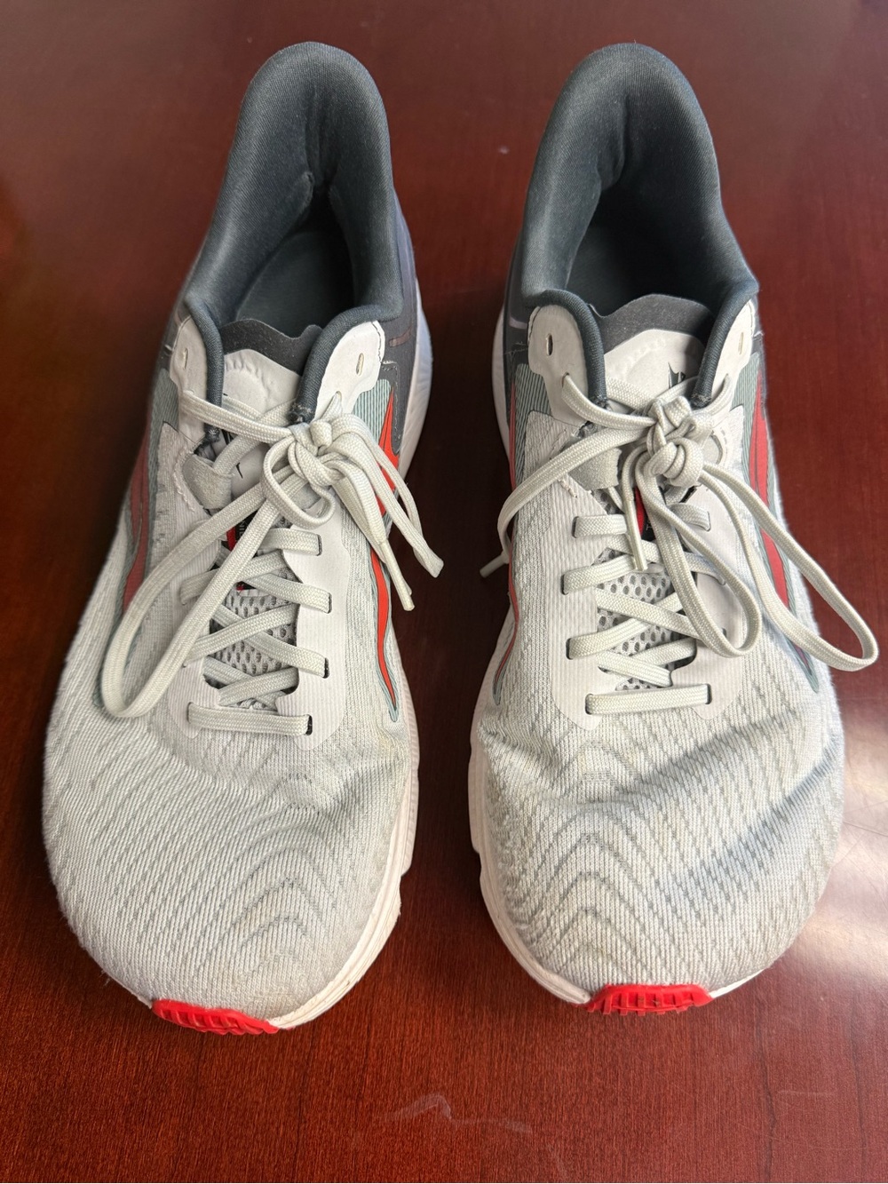 Altra Light Gray and Red Men's Athletic Running Shoes